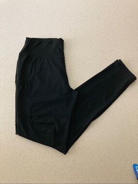Everyday Black High-Waist Performance Leggings Women Size XL